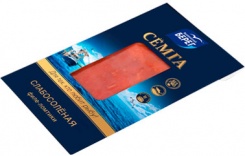Slightly salted salmon fillet slices, 100 g