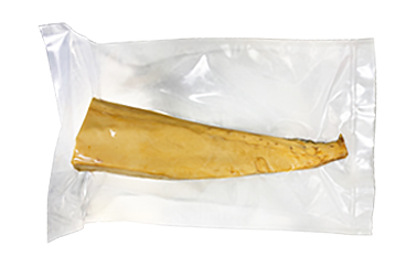 Butterfish fillet piece cold smoked in vacuum packaging frozen