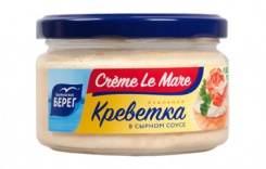 Shrimp pate in cheese sauce, 165 g